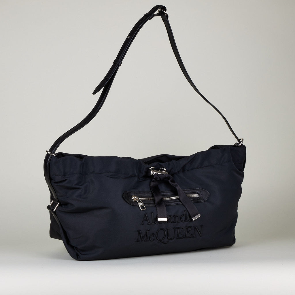 Bags - Alexander McQueen Women's Medium Logo Bundle Black Shoulder Bag