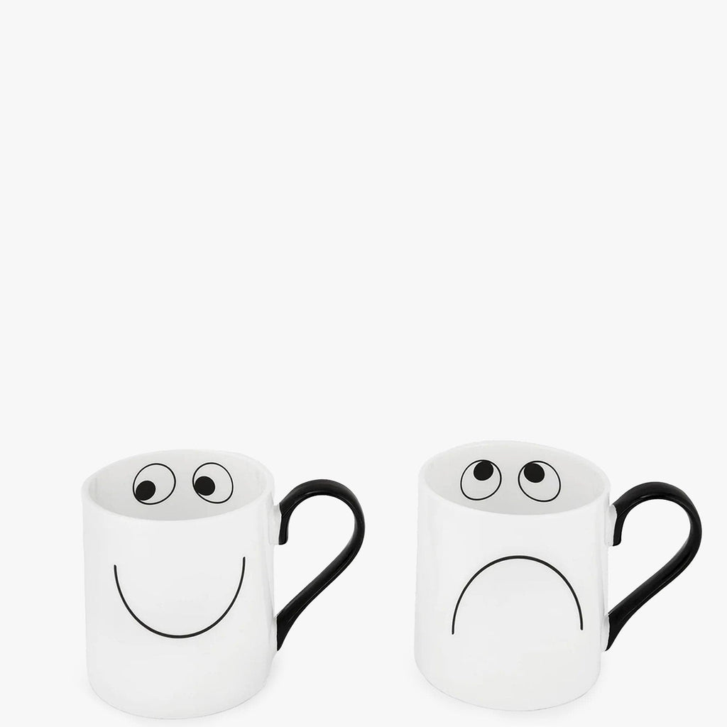 ACCESSORIES - Anya Hindmarch Women's Tea Cup Set Happy / Sad Eyes In Bone China White Accessorie