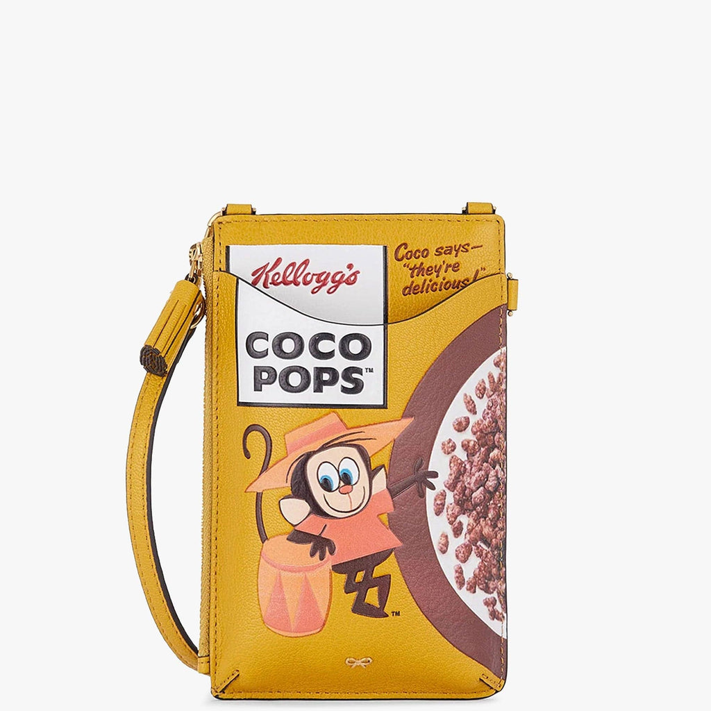 ACCESSORIES - Anya Hindmarch Women's Zip Phone Pouch On Strap Coco Pops Yellow Pouch
