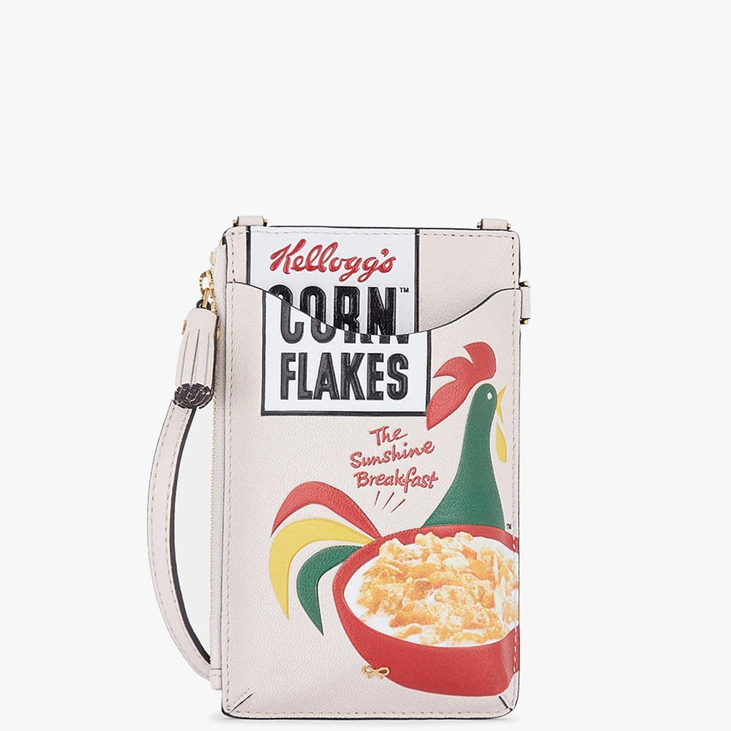 BAGS - Anya Hindmarch Women's Zip Phone Pouch On Strap Cornflakes White Pouch