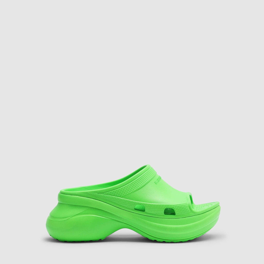 Shoes - Balenciaga Women's Crocs Green Pool Slides