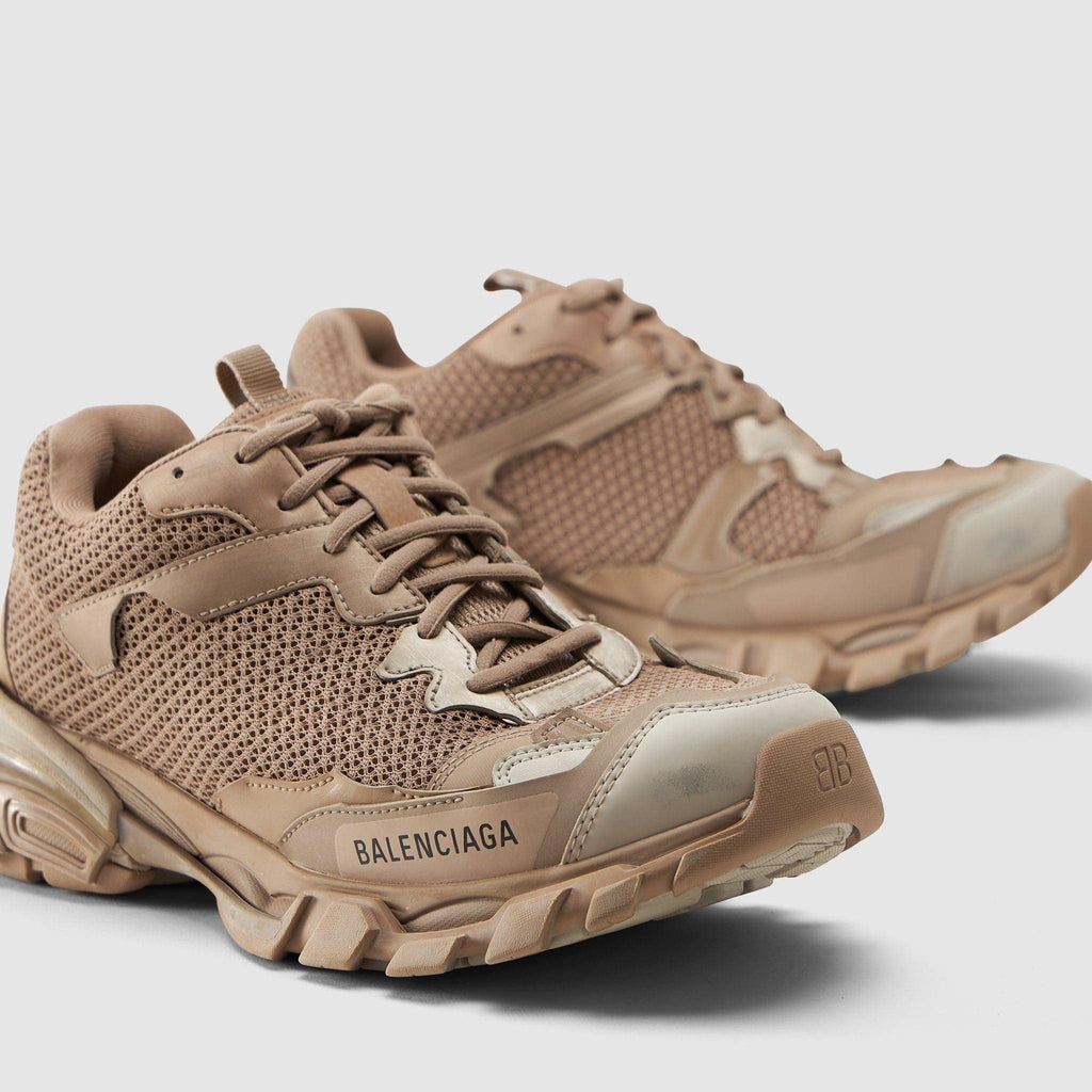 Shoes - Balenciaga Women's Track 3.0 Distressed Beige Trainers
