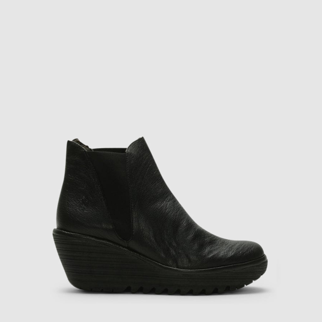 Shoes - Fly London Women's Woss Black Leather Ankle Boots