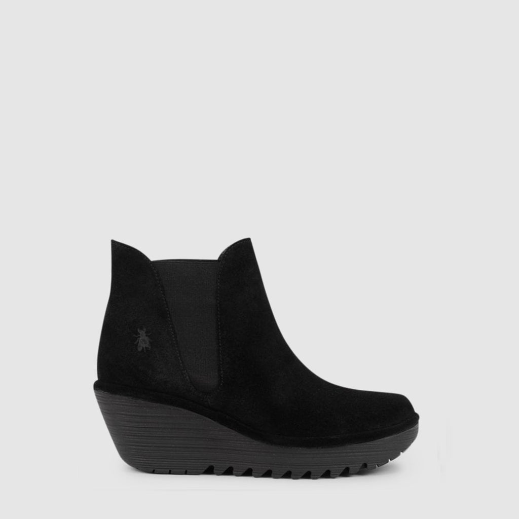 Shoes - Fly London Women's Woss Black Suede Ankle Boots