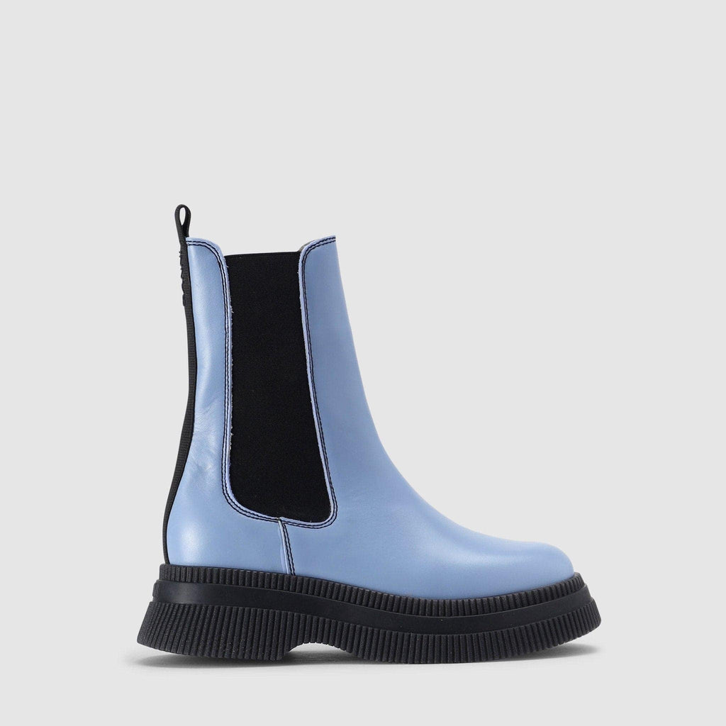 Shoes - Ganni Women's Creeper Blue Ankle Boots