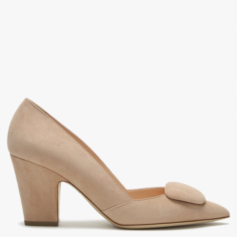 Shoes - Mabel Mid Heel Court Shoe Rosolio Suede