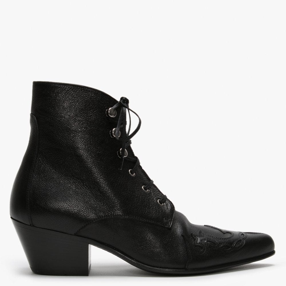 Shoes - Saint Laurent Susan 60 Aged Zip Black Bootie