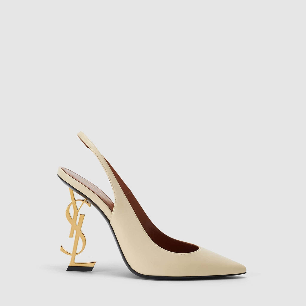 Shoes - Saint Laurent Women's Opyum 110 Cream Heels