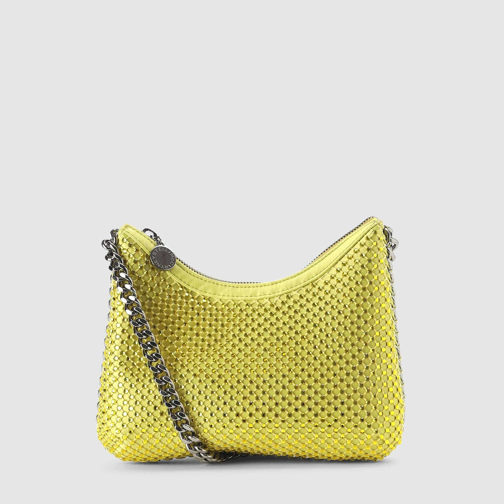 BAGS - Stella McCartney Women's Mini Zip Crystal Yellow Shoulder Bag