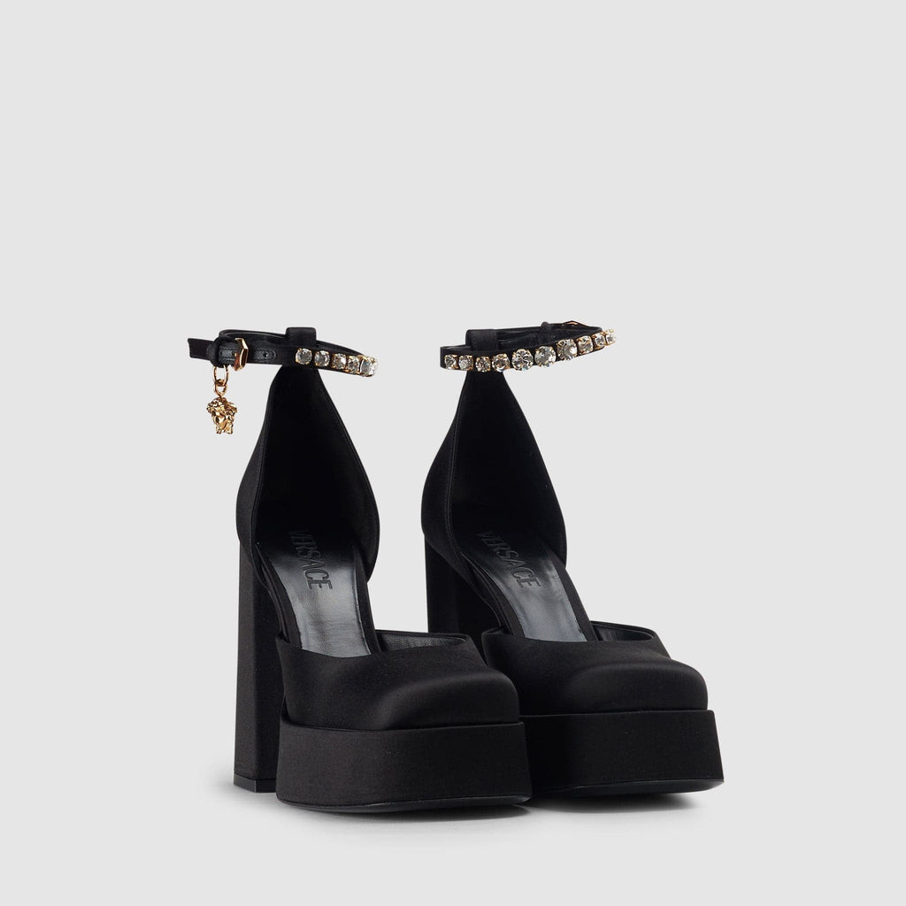 Shoes - Versace Women's Medusa Aevitas Single Platform Black Heels
