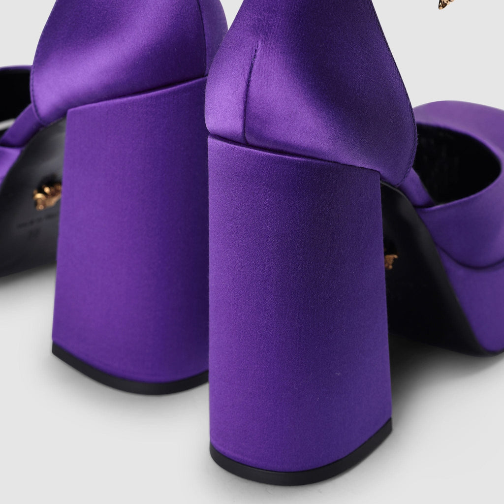 Shoes - Versace Women's Medusa Aevitas Single Platform Purple Heels