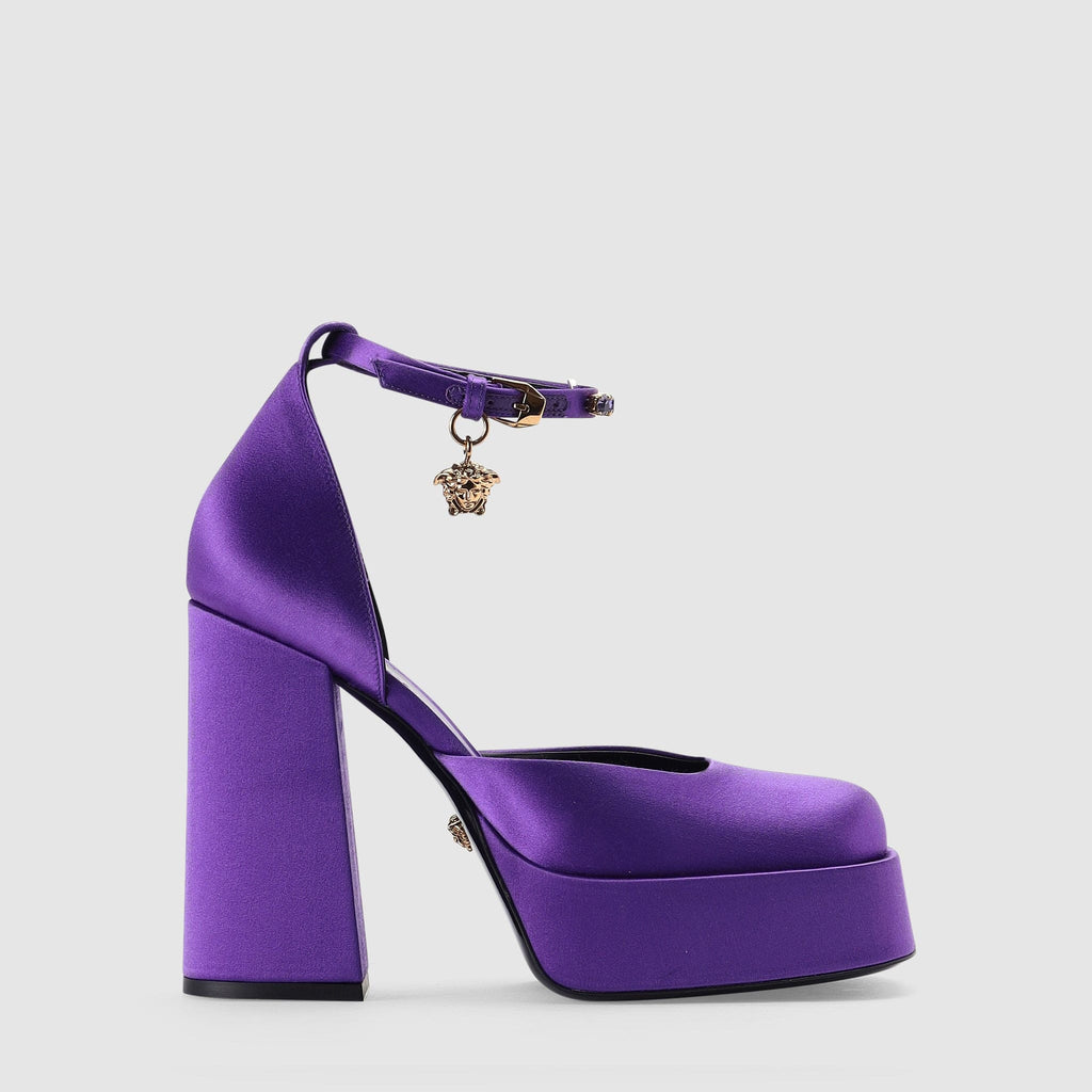 Shoes - Versace Women's Medusa Aevitas Single Platform Purple Heels