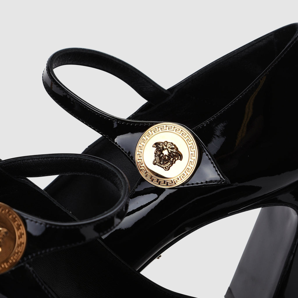 Shoes - Versace Women's Medusa Mary Jane Black Heels