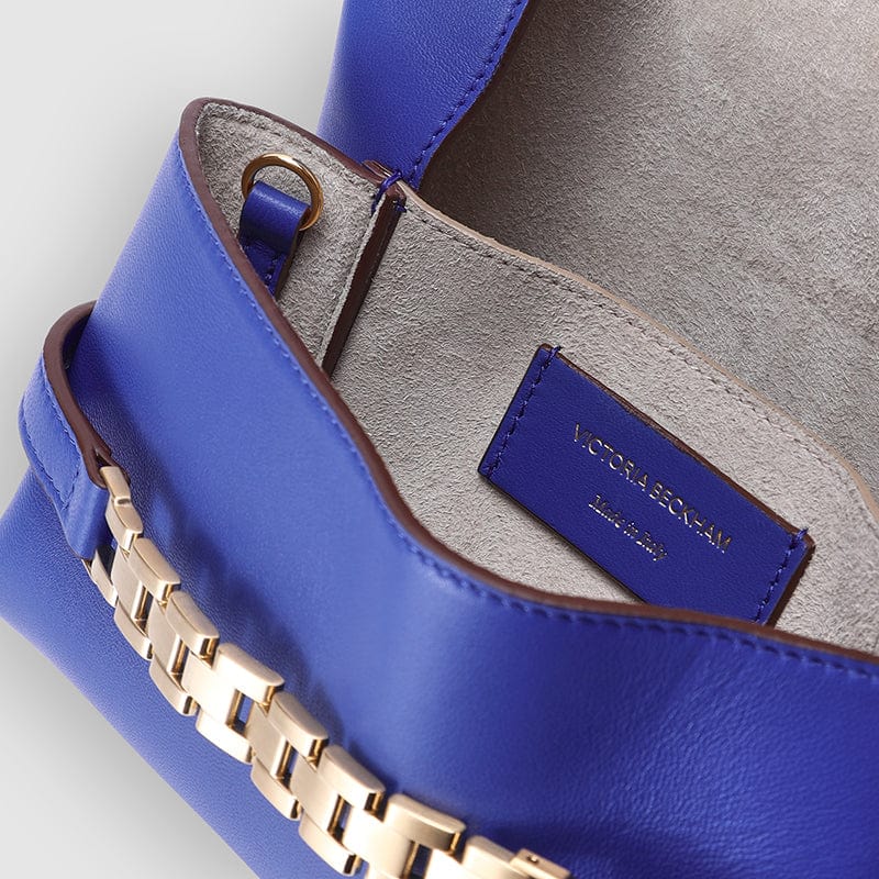 BAGS - Victoria Beckham Women's Mini Chain Pouch Blue Clutch Bag