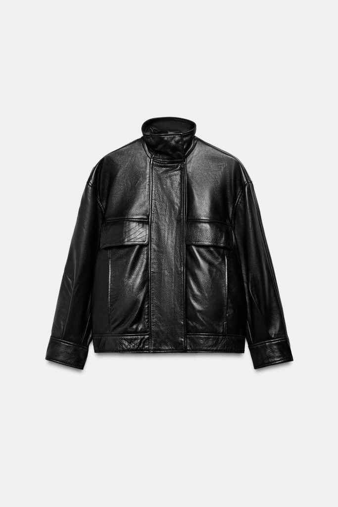 ZW COLLECTION LIMITED EDITION LEATHER JACKET - Black | ZARA United Kingdom