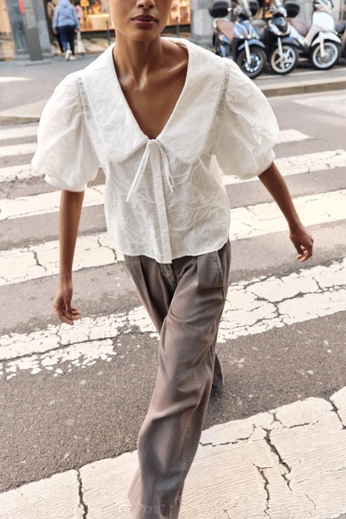 PETER PAN COLLAR BLOUSE - White - ZARA United Kingdom
