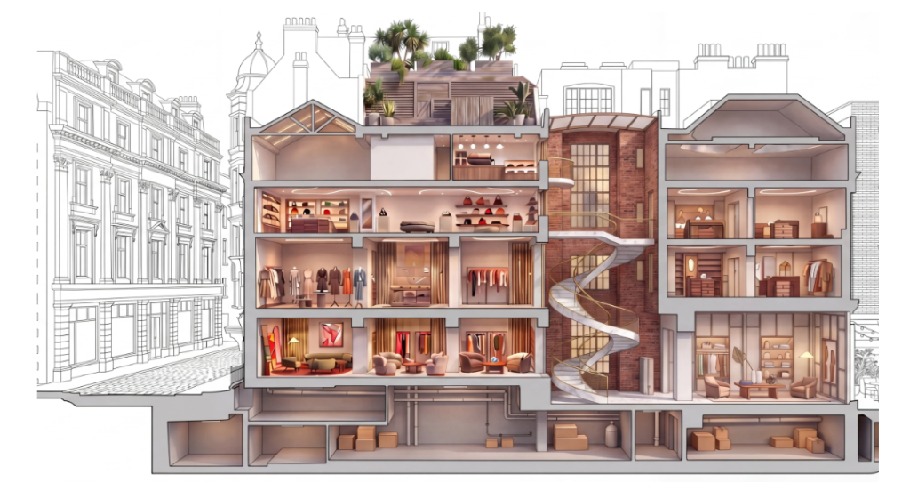 AI Generated interior based on City of Westminster planning application
