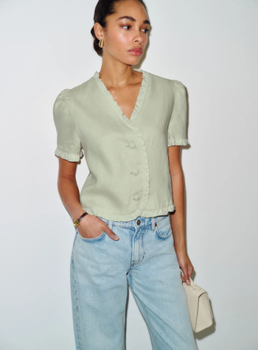 Reformation Bess Linen Top